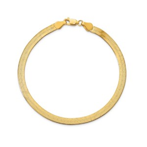 Ladies 14k Gold Imperial Herringbone Chain Bracelet - 1 of 3