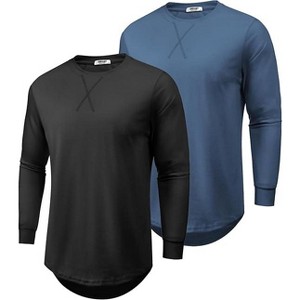 COOFANDY 2 pack Cotton Long Sleeve T Shirts Gym Shirts - 1 of 4