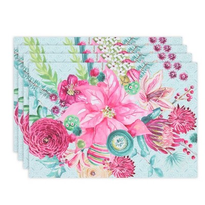 Laural Home Boho Christmas Set of 4 13" x 19" Placemats