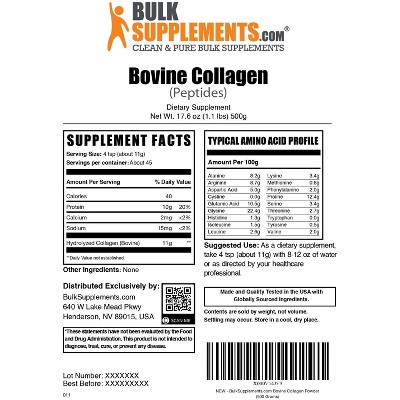 BulkSupplements Collagen Peptides Powder