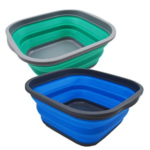 SAMMART 5.5L (1.4 Gallons) Set of 2 Collapsible Tub - Foldable Dish Tub - 1 of 4