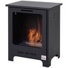 HOMCOM Ethanol Fireplace, 19.75" Freestanding Fireplace Stove with Flame Snuffer, 0.25 Gal, Max 269 Sq. Ft., Burns up to 3 Hours, Black - 4 of 4