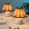 JONATHAN Y Billie Classic Vintage Scalloped Shade Regarcheable/Cordless Dimmable Integrated LED Table Lamps - 2 of 4