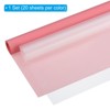 Unique Bargains Decorative DIY Craft Bouquet Gift Packaging Wrap Paper 22.4" x 22.4" 40 Sheets Clear White Peach Pink - 3 of 4