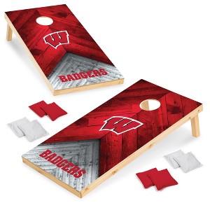 NCAA Wisconsin Badgers 2'x4' Wood Cornhole Set - 1 of 4