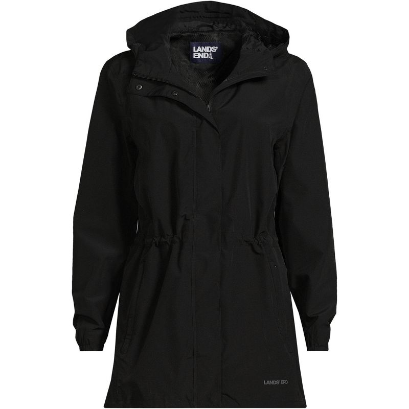 Lands' End Women's Tall Waterproof Hooded Packable Raincoat, 3 of 7
