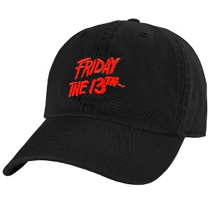 Friday The 13Th Logo Adult Dad Cap Black OS - 1 of 4