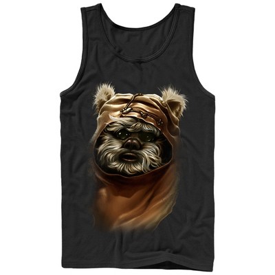 Men's Star Wars Wicket Ewok Tank Top - Black - X Large : Target