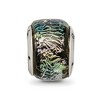 Black Bow Jewelry Rainbow Dichroic Glass & Sterling Silver Bead Charm - 4 of 4