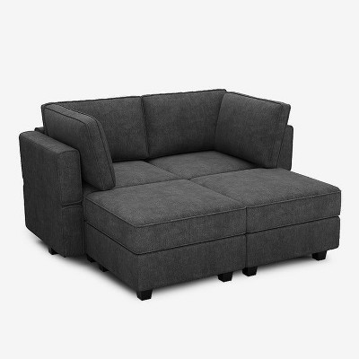 Belffin Modular Terry Sleeper Sofa with Storage Seat (4 Seats + 4 Sides)