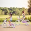 Infans 14" Kid's Bike w/Removable Training Wheels & Basket for 3-5 Years Old Purple - 3 of 4