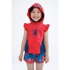 Marvel Spider-Man Girls Cosplay Tank Top and French Terry Dolphin Active Shorts Outfit Set Little Kid to Big Kid - 2 of 4
