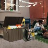 110-gallon lockable resin deck box, waterproof outdoor storage box, suitable for patio furniture,pool accessories, Brown, Blow molded - 4 of 4
