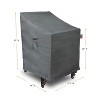 Titanium UV Resistant Outdoor Dining Cover 25.5" x 28" x 29"/42" Dark Gray by Shield - 2 of 4