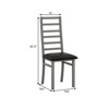 SKRAN Metal Dining Chairs Set, Steel Legs and PU Leather Seats, High Back Armless Dining Chairs, for Kitchen, Living Room - 3 of 4