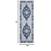 Washable Area Rug Thin Vintage Print Rug, Foldable Indoor Carpet for Living Room, Bedroom - 2 of 4