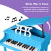 Best Choice Products Kids Classic 30-Key Mini Piano w/ Lid, Bench, Folding Music Rack, Song Book, Stickers - 4 of 4