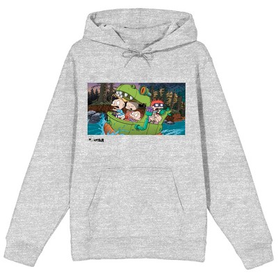 Nickelodeon Men's Cast Mash Up Graphic Hoodie Sweatshirt, Sizes S-2XL 