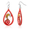 Dr Seuss Grinch Hand Heart Ornament Dangle Earrings - 3 of 4