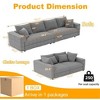 Kumasinova Corduroy Cloud Sofa with Cushions, Convertible Sofa Lounge Chair, Plush Modern 4-Seat Sofa, Easy Assembly, Couches for Living Room - 3 of 4