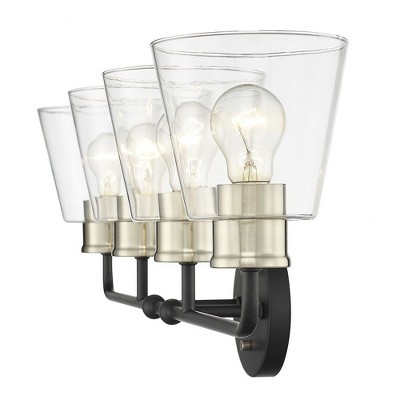 Millennium Lighting Cameron 4 - Light Vanity in  Matte Black/Modern Gold