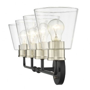 Millennium Lighting Cameron 4 - Light Vanity in  Matte Black/Modern Gold - 1 of 1