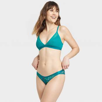Women's Lace And Mesh Cheeky Underwear - Auden™ Green S : Target
