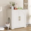 Cat Litter Box Enclosure, Hidden Litter Box Furniture with Removable Dividers & Reversible Entrance - 2 of 4
