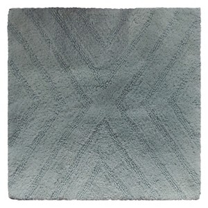 Textured Stripe Square Bath Rug Aqua Gray - Project 62 + Nate Berkus , Gray Blue