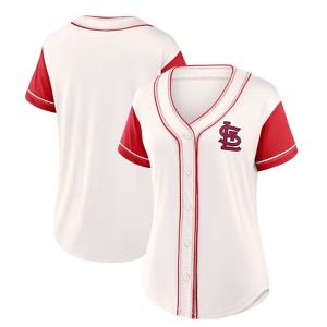 MLB St. Louis Cardinals Women's Short Sleeve White Fashion Jersey - 1 of 3