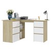 vidaXL Corner Desk Gray 57.1"x39.4"x29.9" Engineered Wood - 4 of 4
