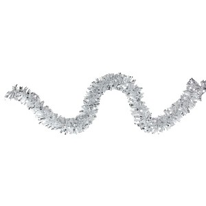 Northlight Snowblush Wide Cut Tinsel Christmas Garland - 12' x 3" - Silver - Unlit - 1 of 3