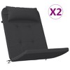 vidaXL Adirondack Chair Cushions 2 pcs Black Oxford Fabric - 2 of 2
