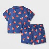 Baby Boys' Watermelon Top & Bottom Set - Cat & Jack™ Blue - 2 of 3