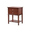 Gulches Sleek Cherry Nightstand with Open Storage Shelf, Easy Assembly & Sturdy Build, Modern Decor Fit - 4 of 4