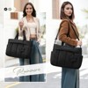 Laptop Tote Bag for Women 15 Inch Lightweight Puffer Work Tote Bag Quilted Travel Bags - 3 of 4