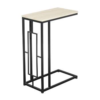 Contemporary Iron and Wood Accent Table Black - Olivia & May
