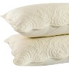 LISM Quilted Standard Pillow Shams Set of 2（Light Yellow, 20 x 26 Inch） - 2 of 4