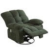 AndMakers Fabric Swivel Manual Recliner with Massage and USB Port - 3 of 4
