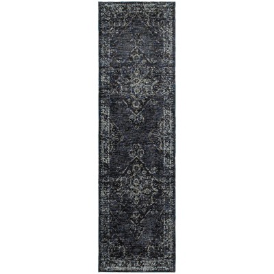 Oriental Weavers Andorra 7135F Blue/ Light Blue Indoor Area Rug - 2'3" x 8'