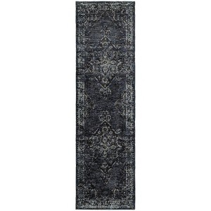 Oriental Weavers Andorra 7135F Blue/ Light Blue Indoor Area Rug - 2'3" x 8' - 1 of 4