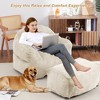 Whizmax Bean Bag Chair with Ottoman, 37.5 Lbs High-Density Foam Filling Beanbag Sofa with Armrests,Corduroy Floor Sofa,Giant Lazy Sofa with Foot Rest - 3 of 4