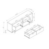 CAVINAS 60" TV Stand Modern TV Media Stand with 2 Shelves and 2 Drawers Entertainment Center for Living Room - 4 of 4