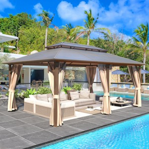 EROMMY 18 Ft. W x 12 Ft. D Aluminum Patio Gazebo - 1 of 4