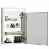 Fine Fixtures Bathroom Medicine Cabinet, Aluminum, Recessed/Surface Mount, Mirrored Interior w/LED - 3 of 4