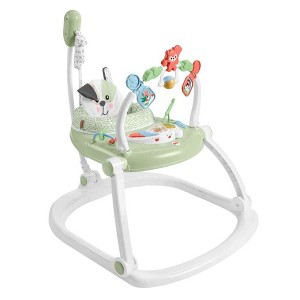 Fisher-Price Puppy Perfection Spacesaver Jumperoo Baby Bouncer Activity Center with Overhead Toy Bar, Play Panel, Lights and Sounds, Multicolor - 1 of 4