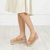 Womens Cross Strap Platform Sandals Open Toe Ankle Strap Mid Heel Wedge Sandals - 3 of 3