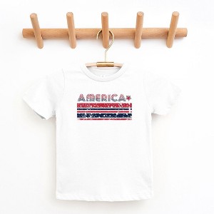 The Juniper Shop America With Stars And Stripes Toddler Short Sleeve Tee - 1 of 2