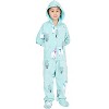 Footed Pajamas - Winter Llamas Kids Hoodie Chenille One Piece - 3 of 4