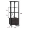 3 Tier Bookshelf with Storage Drawers,70.9 Inch Tall Industrial Book Shelf with Open Display Shelves - image 2 of 4